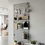 Premium Quality 48 x 96 inch Grid Wall Mesh With 10 Pieces Hook For Multipurpose Use