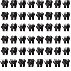 Ansell EDGE 48-126 Polyester Material Palm Coated Light-Weight Black Safety Gloves - Pack of 48