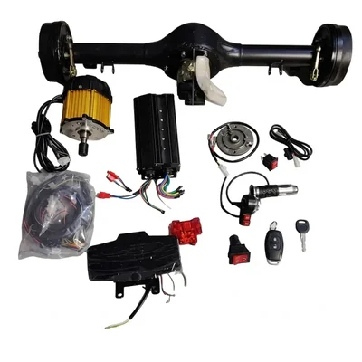 Premium Quality 48V 1000W 3000RPM 33 Inch Axle Passenger E Rickshaw Conversion Kit with 50A Controller & Wiring Set