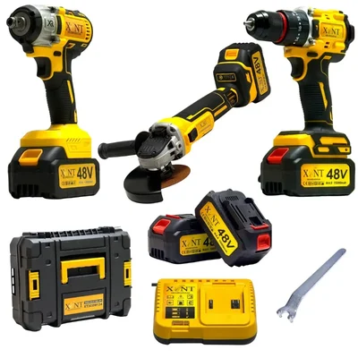 XLNT 48V 450Nm 3-Pc Brushless Cordless Combo Kit XT3COM134