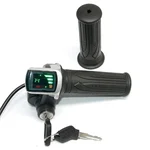 E-Trendo 48V Digital Hall Sensor Throttle for Electric Bikes & Scooters | LCD Battery Display & Secure Key Lock Ignition