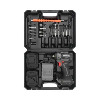 Akari 1/2 Inch Drive 21 V Cordless Impact Wrench Kit with Dual 4.0Ah Batteries (ACT-CIW-500-KIT)