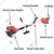Greenleaf 1.7HP, 4 Stroke and 35 cc Sidepack Petrol Brush Cutter