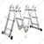 Bigapple 16 Step Foldable and Adjustable Multipurpose Aluminium Ladder 4X4 for Home and Industrial Purpose