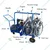 Dual Power 4 Bucket Milking Machine with 2HP Motor & 6.5HP Engine