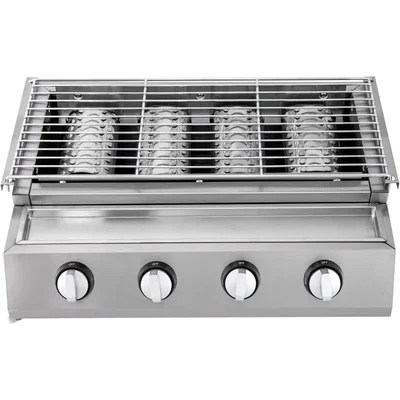 Premium Quality 4 Burners Height Adjustable Stainless Steel Gas Barbecue Grill
