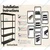 FIDVI® 12D X 29L X 48H Inch 5 Shelves Powder Coated Slotted Angle Metal Rack With Accessories ( SR-512)