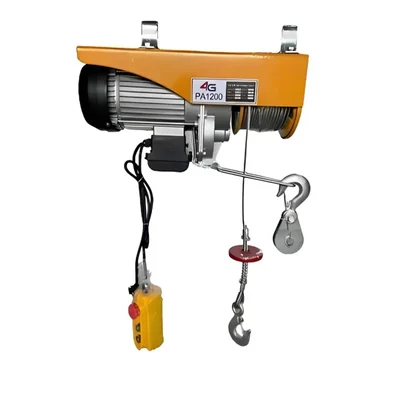 4G PA 1200 kg 1800W Mini Electric Hoist With 2.5 HP 100 % Copper Winding Motor, 8 mm diameter & 20 meter Wire Rope (PA-1200)