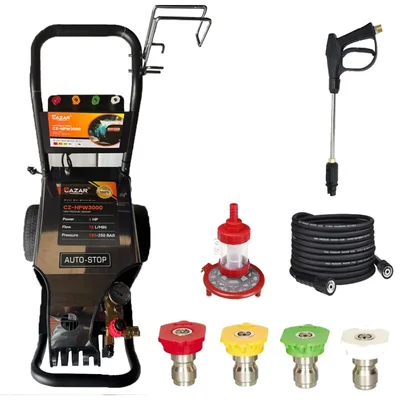 Cazar 250 Bar, 4HP Trolley Type High Pressure Washer With Accessories (CZ-HPW3000)