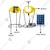 Sun King Boom, Portable Solar Lamp with FM, MP3, and USB Mobile Charging - 36 hrs Backup