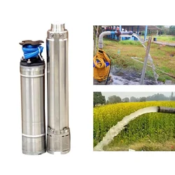 Oswal (SHINE SMART-W/F-4H-1PH) 1.5HP 4 Inch Single Phase V4 Water Filled Borewell Submersible Pump, 12 Stage with 1 Year Warranty