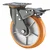 Heavy Duty 290 kg Load Capacity 4 inch (100 mm) Swivel with Brake Type Double Ball Bearing PU Caster Wheel