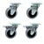 Prakash 4 Inch Medium Duty 2 pcs Swivel & 2 pcs Safety Break Swivel Type ESD Caster Wheel