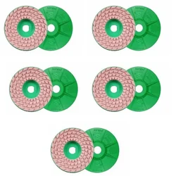 Surie Polex 4 inch Round Diamond Polishing Pads for Floor Polishing (GOLD) - Pack of 10