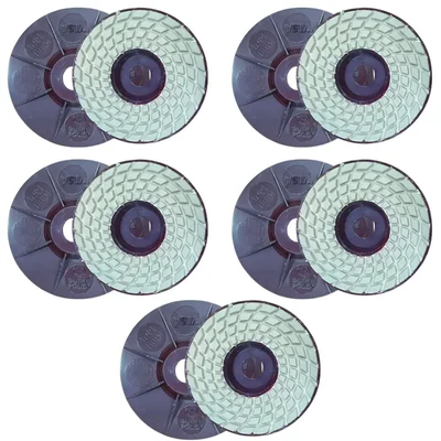 Surie Polex 4 inch Round Diamond Polishing Pads for Floor Polishing (VISA) - Pack of 10