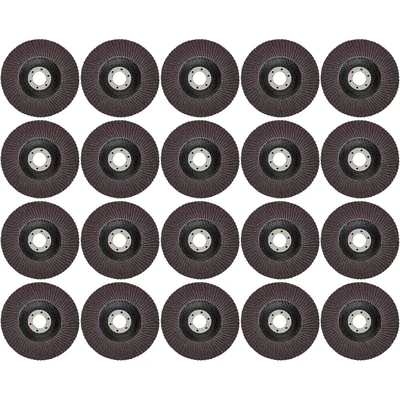 Heavy Duty 4 Inch (100mm) Metal Flap Disc - 36 Grit (Pack of 20)