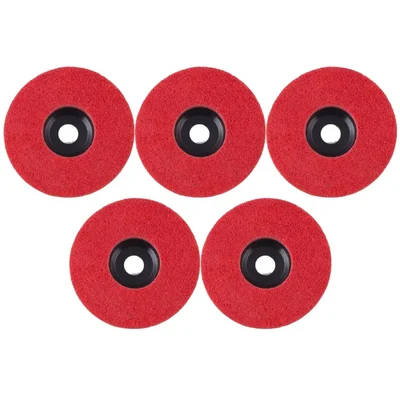 Heavy Duty 4 inch Non Woven Wheel for Sanding, Buffing, and Grinding(Pack-5 Pcs)