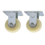 Suwas Trolley 4 x 2 Inch Pack Of 2 Nylon Caster Wheel With 300 Kg Load Capacity (Fixed Type) | 6 Months Warranty