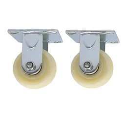 Suwas Trolley 4 x 2 Inch Pack Of 2 Nylon Caster Wheel With 300 Kg Load Capacity (Fixed Type) | 6 Months Warranty