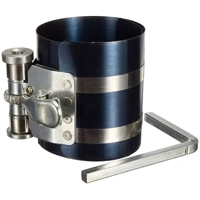 GSK Cut 4 Inch Piston Ring Compressor Tool (4-175mm) for Car, Truck & Tractor Engine Repair Band Ratchet Installer