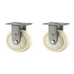 Heavy Duty 280 kg Load Capacity 2 pcs 4 inch (100 mm) Fixed Type PP Caster Wheel