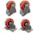 Suwas Trolley 4 x 2 Inch Pack Of 4 PU Caster Wheel With 500 Kg Load Capacity (2 Fixed and 2 Swivel With Brake Type) | 6 Months Warranty