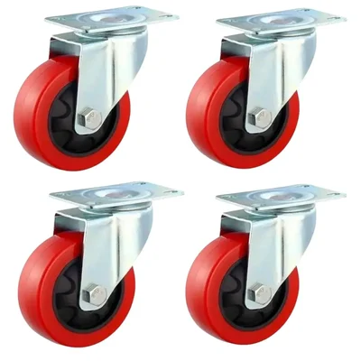 PROBECHO Pack Of 4  Swivel 4 Inch Heavy Duty Caster Wheels for Multipurpose Use