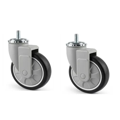 Heavy Duty 4 inch / 100 mm Pack of 2 Thread Type PU Caster Wheel