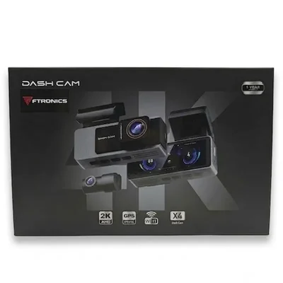 FTRONICS 4K DVR DASHCAM - FRONT & REAR WIFI SUPPORTED Ultra HD Dual Dash Camera Vehicle Recorder
