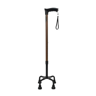 Sami Ortho Aids 4-Leg Adjustable Height Walking Stick for Old People Anti-Slip Base Medical Mobility Aid