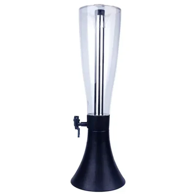 Premium Quality 4L Transparent Beer Tower Dispenser with Detachable Ice Tube