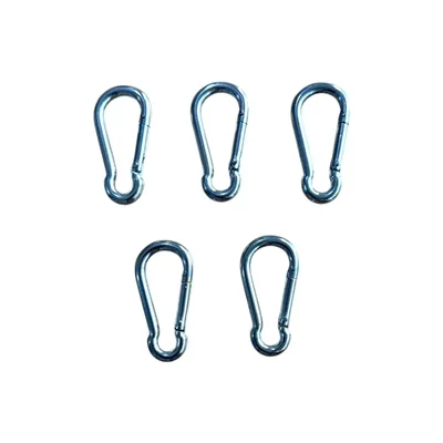 Premium Quality 4mm Stainless Steel Spring Snap Hooks Rust Resistant Clips for Keychains & Camping (Set of 5)