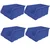 Aristo 4 Pcs 380 x 230 x 170 mm FPO Blue Storage Bin,Premium HDPE Material (Bin-80)