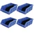 Aristo 4 Pcs 380 x 230 x 170 mm FPO Verticle Partition Blue Storage Bin,Premium HDPE Material (Bin-80)