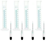 SBT Instruments 4pcs Milk Lactometer and 4pcs x 100ml Cylinder for Checking Milk Purity within a Minute