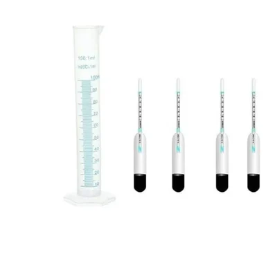 SBT Instruments 4pcs Milk Lactometer and 100ml Cylinder for Checking Milk Purity within a Minute