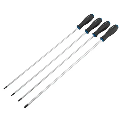 Scheppach 4 Piece Precision Screwdriver Set – SL/PH Tips, Magnetic, Chrome Vanadium Steel (SCH‑2044TL)