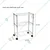 Rackwell 30 x 30 x 14 Inches 3-Shelves Stainless Steel Boltless Rack With 2 Inches Wheel For Multipurpose Uses