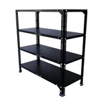 ALIJA 36 x 35 x 15 Inch 4 Shelves Multipurpose Storage Rack With Accessories
