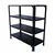 ALIJA 36 x 35 x 15 Inch 4 Shelves Multipurpose Storage Rack With Accessories(Color-Black,Gauge-24 gauge shelves, 18 gauge angle)