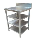 Vinayak Machines 24x24x34 inch Stainless Steel Table with 4 Shelf and 4 inch Backsplash