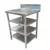 Vinayak Machines 24x24x34 inch Stainless Steel Table with 4 Shelf and 4 inch Backsplash