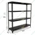 FIDVI® 9D X 35L X 36H Inch 4 Shelves Powder Coated Slotted Angle Metal Rack With Accessories ( SR-005)