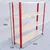 Alija 48x47x12 Inch 4 Shelves Slotted Angle Metal Rack For Multipurpose uses (Colour-Red angle & Ivory Shelves)(Gauge-22 gauge shelves, 16 gauge angle)