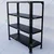 Menage 36 x 35 x 12 Inch 4 Shelves Multipurpose Storage Rack With Accessories