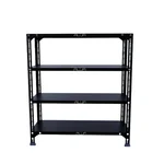 Menage 36 x 35 x 12 Inch 4 Shelves Multipurpose Storage Rack With Accessories