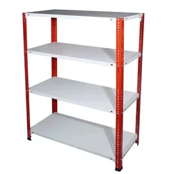 ALIJA 48 x 35 x 12 Inches 4 Shelves Multipurpose Storage Rack With Accessories(Gauge-24 gauge shelves, 18 gauge angle,Color-Black)