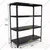 FIDVI® 12D X 29L X 36H Inch 4 Shelves Powder Coated Slotted Angle Metal Rack With Accessories ( SR-008)