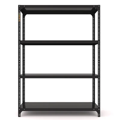 FIDVI® 12D X 35L X 48H Inch 4 Shelves Powder Coated Slotted Angle Metal Rack With Accessories ( SR-010)