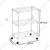 Rackwell 3-Shelves 30 x 24 x 14 Inches Stainless Steel Boltless Rack With 2 Inches Wheel For Multipurpose Uses